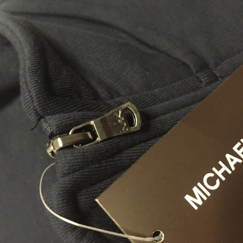 Michael Kors Midnight Turtleneck Sweatshirt Sweater 1/4 Zip Up MK NWT Logo - Picture 8 of 8